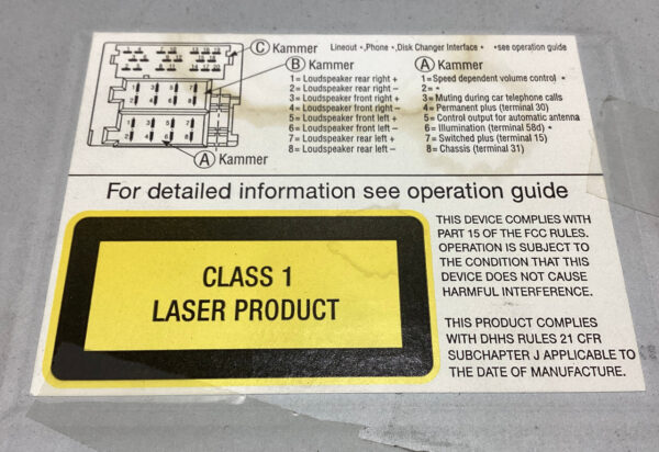 1997-2002 Porsche 986 Boxster / 1999-2002 996 911 CDR-220 Radio Unit / 99664512600 / BX053 - Image 3