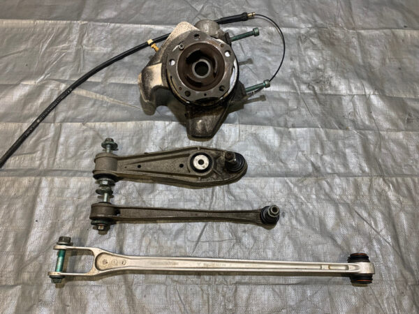 1997-2004 Porsche 986 Boxster Passenger Rear Spindle Hub w/ Control Arms / 98k / BX041
