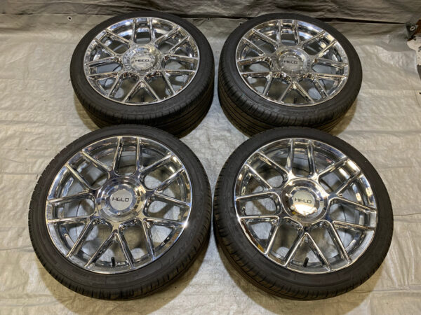 2000-2006 Audi TT 18x8" HELO HE912 Chrome Wheels Rims w/ Tires / Set of 4 / T1017