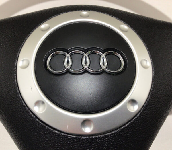 2000-2006 Audi TT Black Leather Steering Wheel W/ Airbag / Manual / T1017 - Image 3