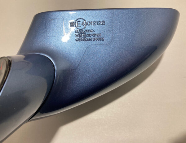 2000-2009 Honda S2000 Passenger Side Mirror / Suzuka Blue Metallic HS001 - Image 3
