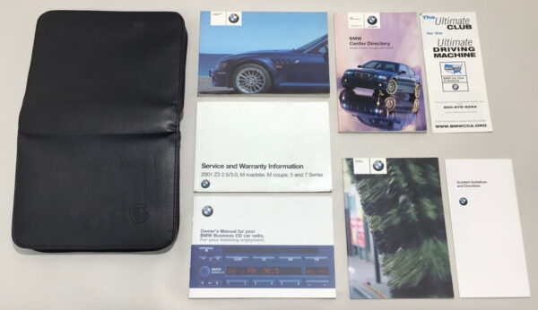 2002 BMW Z3 2.5i Roadster Factory Owner's Manual w/ Case / Z3029