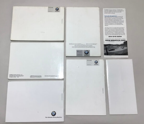 2002 BMW Z3 2.5i Roadster Factory Owner's Manual w/ Case / Z3029 - Image 2