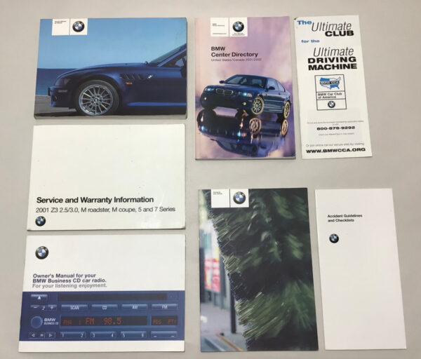 2002 BMW Z3 2.5i Roadster Factory Owner's Manual w/ Case / Z3029 - Image 3