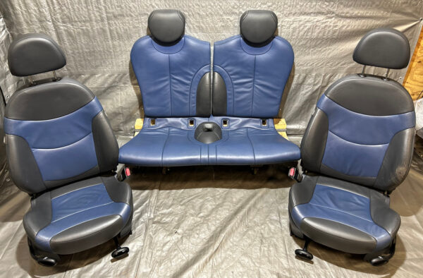 2002-2004 Mini Cooper R53 Hatchback Lapis Blue Gravity Leather Seats / Front & Rear / R1026