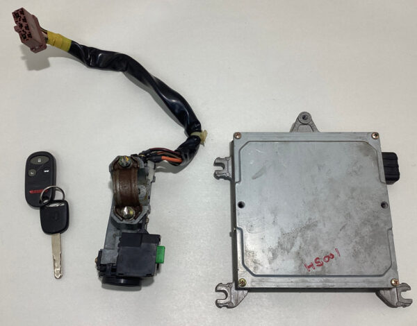 2004-2005 Honda S2000 ECU Engine Control Module w/ Ignition Switch Key Set / 37820PZXA02 / HS001