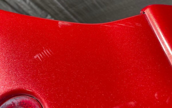 2004-2005 Mazdaspeed Miata Rear Bumper Cover w/ Diffuser Spoiler Trim / Velocity Red Mica NB219 - Image 2