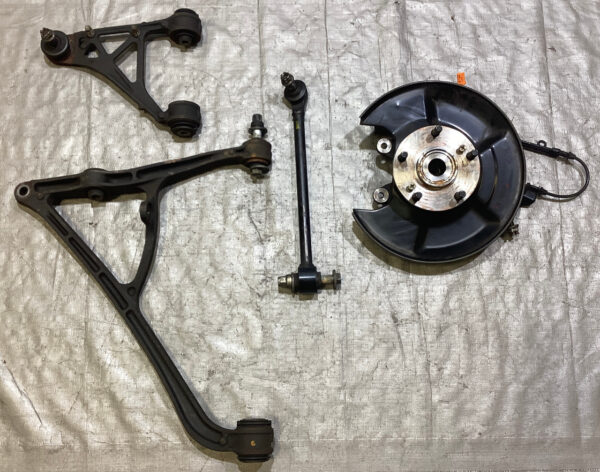 2004-2009 Honda S2000 Driver Rear Knee Knuckle Hub Assembly w/ Control Arms / 141K HS003