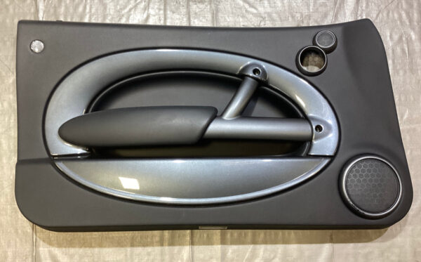 2005-2006 Mini Cooper Door Panels / Black w/ Anthracite Trim / Pair / R1027 - Image 2