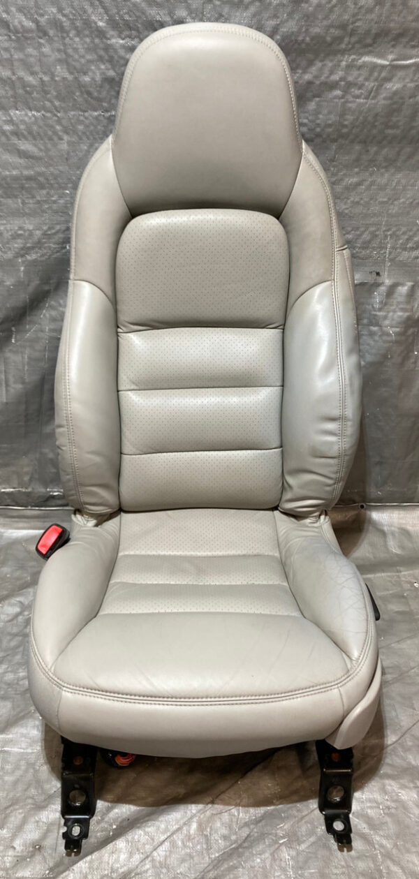 2005-2010 Chevrolet Corvette C6 Titanium Gray Leather Power Seats w/ Memory / Pair / C6014 - Image 2