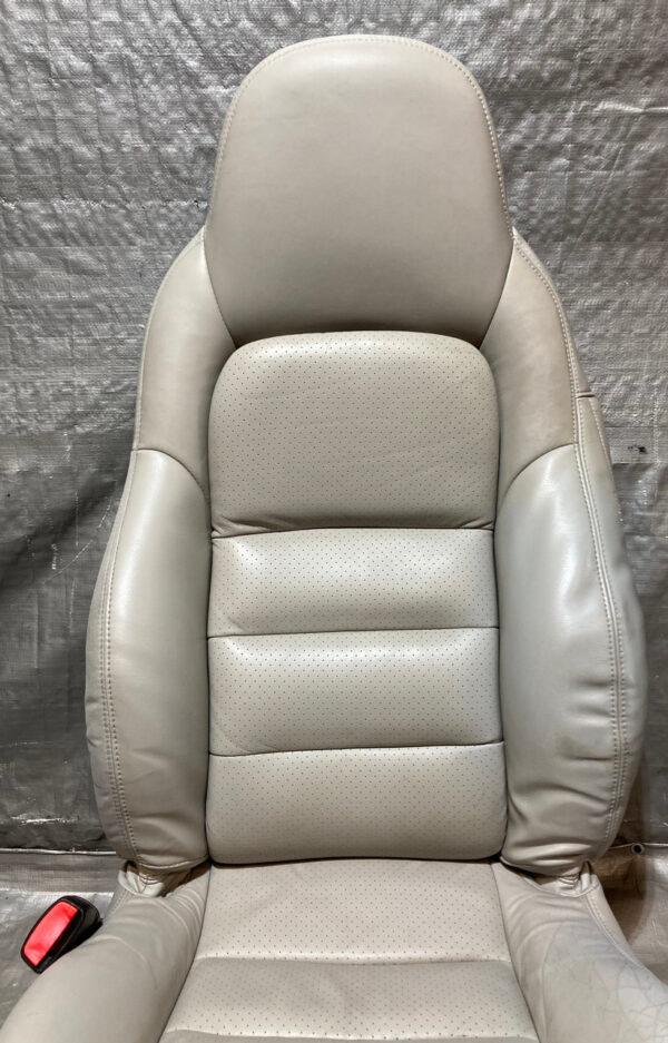 2005-2010 Chevrolet Corvette C6 Titanium Gray Leather Power Seats w/ Memory / Pair / C6014 - Image 3