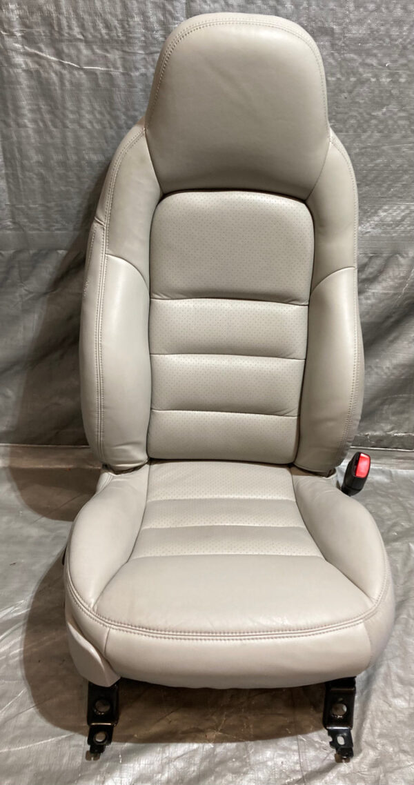 2005-2010 Chevrolet Corvette C6 Titanium Gray Leather Power Seats w/ Memory / Pair / C6014 - Image 5