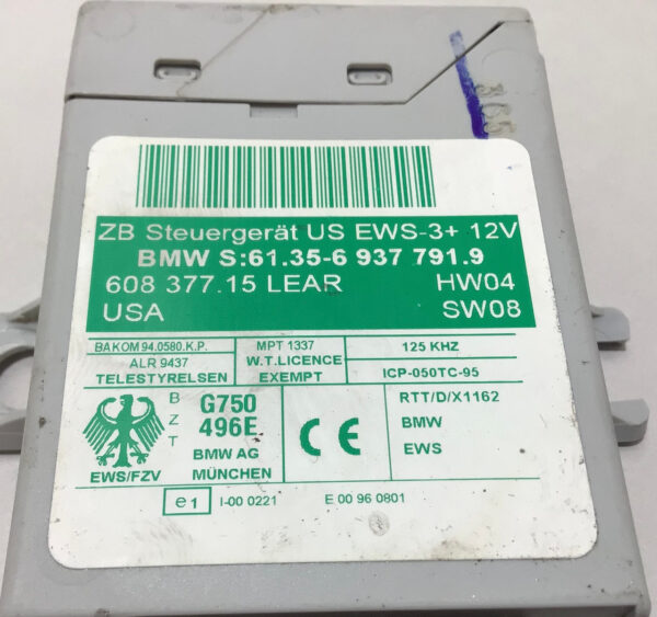2006 Mini Cooper S R52 Convertible ECU w/ Ignition Switch Key / Immobilizer / R1023 - Image 3