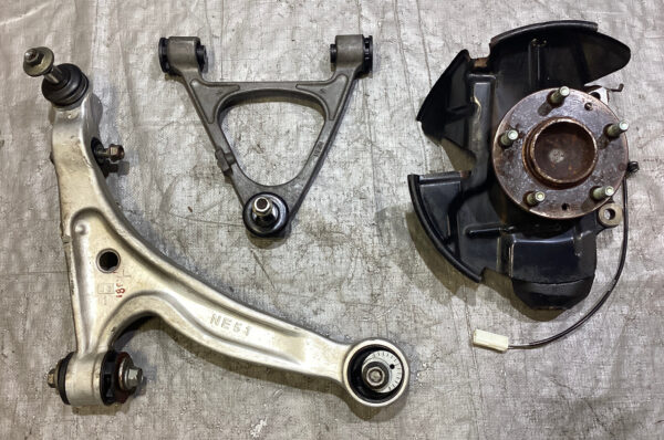 2006-2008 Mazda Mx5 Miata Driver Front Knee Spindle Hub Control Arms / 47K NC081
