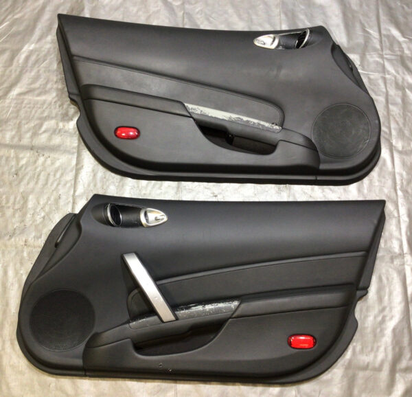 2006-2008 Nissan 350z Interior Door Panels / Black / Pair / DAMAGE / 5Z016
