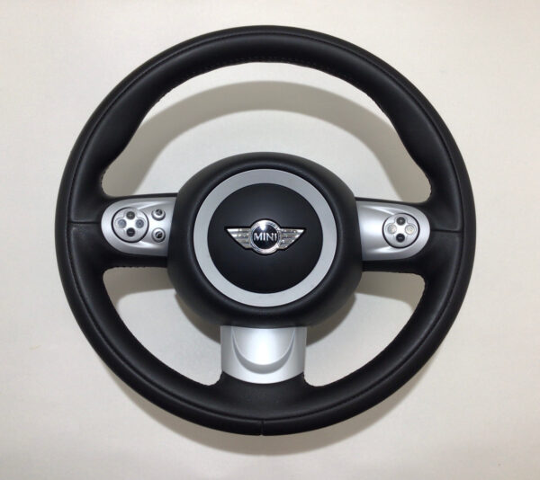 2007-2010 Mini Cooper Sport Leather Steering Wheel w/ Airbag / OEM / R2019