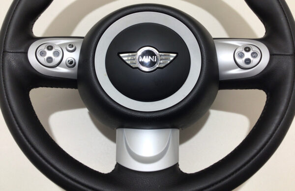 2007-2010 Mini Cooper Sport Leather Steering Wheel w/ Airbag / OEM / R2019 - Image 2