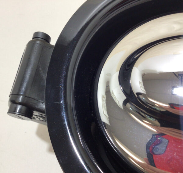 2007-2014 Mini Cooper R55 R56 Chrome Fuel Door w/ Trim / Midnight Black Metallic R2027 - Image 3