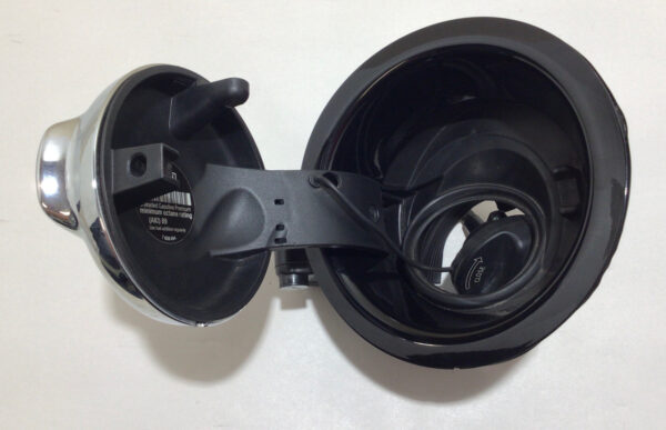 2007-2014 Mini Cooper R55 R56 Chrome Fuel Door w/ Trim / Midnight Black Metallic R2027 - Image 4