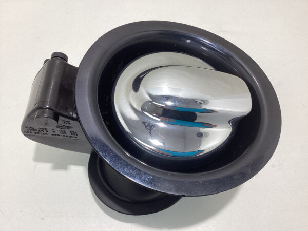 2007-2014 Mini Cooper R55 R56 Chrome Fuel Door w/ Trim / Midnight Black Metallic R2029 - Image 2
