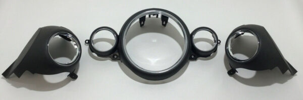 2007-2015 Mini Cooper Speedometer Cluster Surround Trim Vents / Chrome / R2008