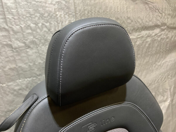 2008-2015 Audi TT 8J Convertible Passenger Front Sport Seat / Black Leather / Alcantara / T2008 - Image 3