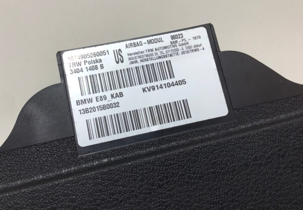 2009-2016 BMW E89 Z4 Passenger Side Knee Airbag SRS / OEM / Z4904 - Image 3