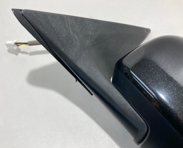 2009-2020 Nissan 370Z Driver Side Mirror / Heated / Magnetic Black Metallic 7Z019 - Image 2