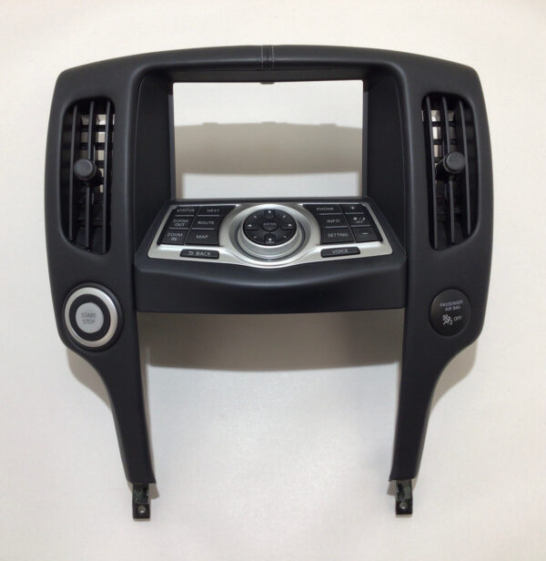 2009-2020 Nissan 370Z Front Center Console Trim Surround w/ Navigation Controls / 7Z012