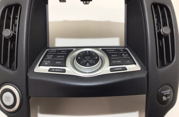 2009-2020 Nissan 370Z Front Center Console Trim Surround w/ Navigation Controls / 7Z012 - Image 2
