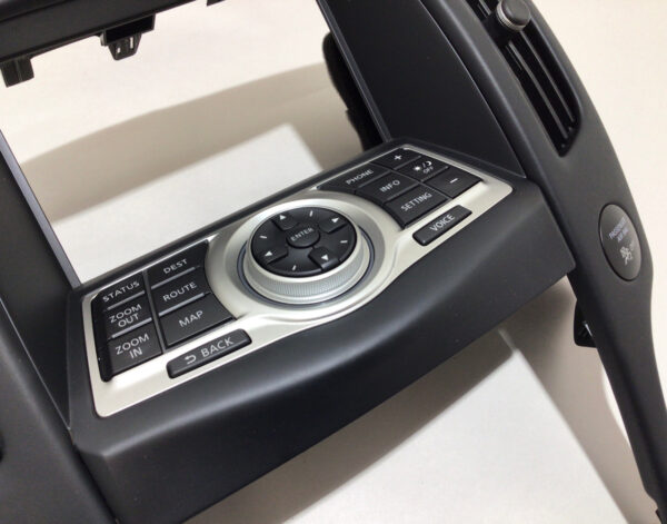 2009-2020 Nissan 370z Front Center Console Trim Surround w/ Navigation Controls / 7Z015 - Image 2