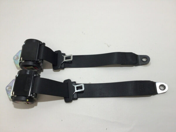 2010-2014 Mini Cooper R55 Clubman Rear Seat Belts / Pair / Black / OEM R2006