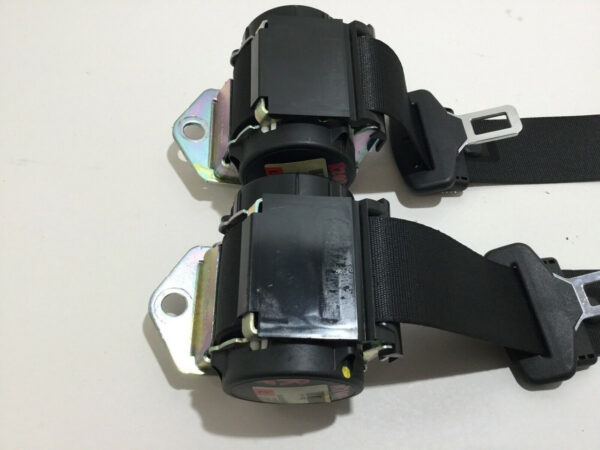2010-2014 Mini Cooper R55 Clubman Rear Seat Belts / Pair / Black / OEM R2006 - Image 4
