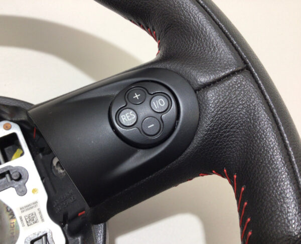 2011-2015 Mini Cooper Black Leather Steering Wheel w/ Red Stitching / Manual / R2018 - Image 5