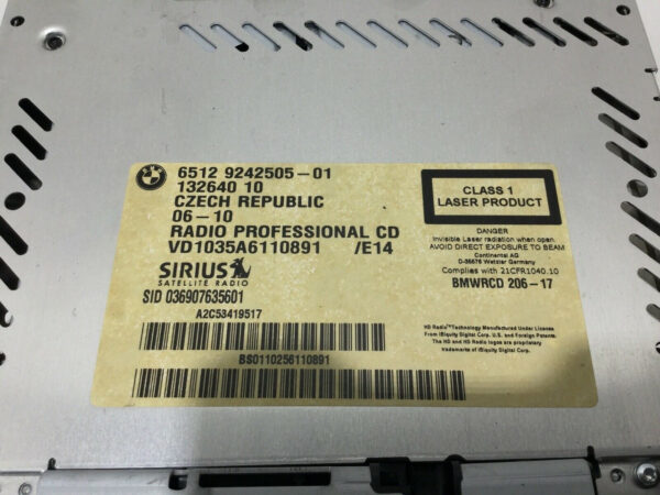 2011-2016 BMW E89 Z4 Professional Radio Unit - 651292450501 - Z4901a - Image 3