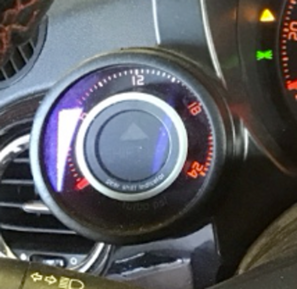 2012-2014 Fiat 500 Abarth Turbo Boost Gauge / Shift Light / 68139476AA / F5019 - Image 5
