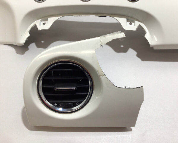 2012-2015 Fiat 500 Abarth OEM Dashboard Trim Panels / Bianco (White) F5016 - Image 2
