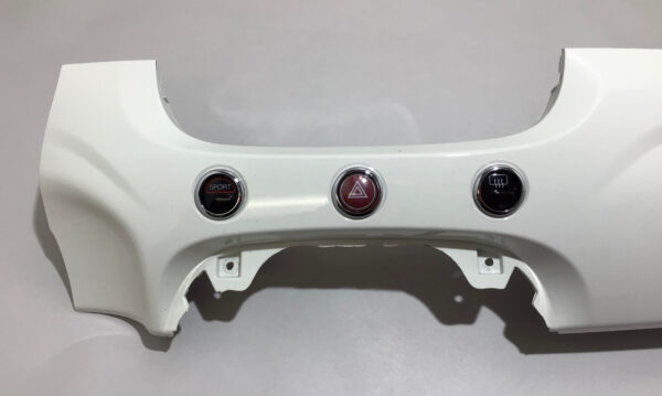 2012-2015 Fiat 500 Abarth OEM Dashboard Trim Panels / Bianco (White) F5016 - Image 3