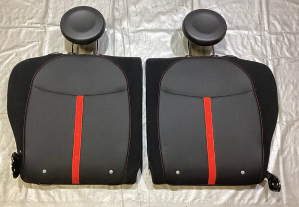 2012-2017 Fiat 500 Abarth Black Cloth Rear Seat Set / F5018