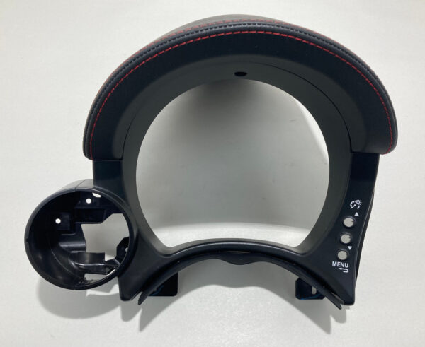 2012-2017 Fiat 500 Abarth Cluster Hood Trim Panel / Red Stitching / F5019 - Image 2