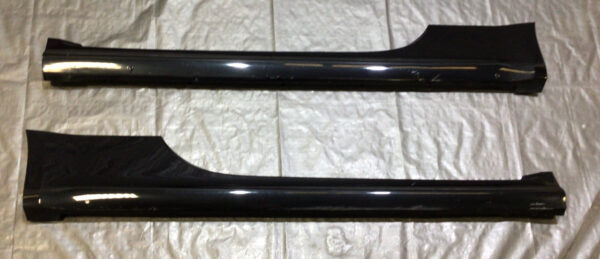 2012-2017 Fiat 500 Abarth OEM Side Skirt Rocker Panels / Pair / Nero (Black) F5015