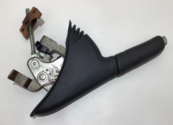 2012-2017 Fiat 500 Abarth Parking Brake Handle Assembly / Black Leather / Red Stitch / F5014 - Image 5
