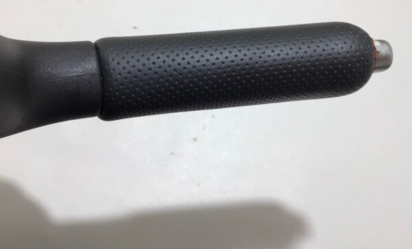 2012-2017 Fiat 500 Abarth Parking Brake Handle Assembly / Black Leather / Red Stitch / F5016 - Image 2