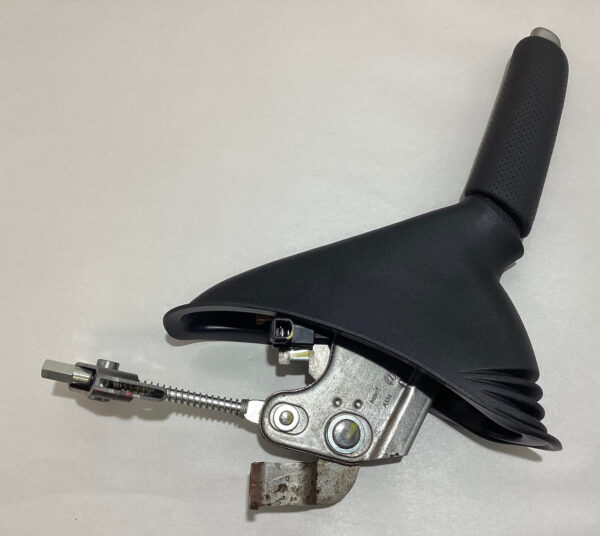 2012-2017 Fiat 500 Abarth Parking Brake Handle Assembly / Black Leather / Red Stitch / F5018