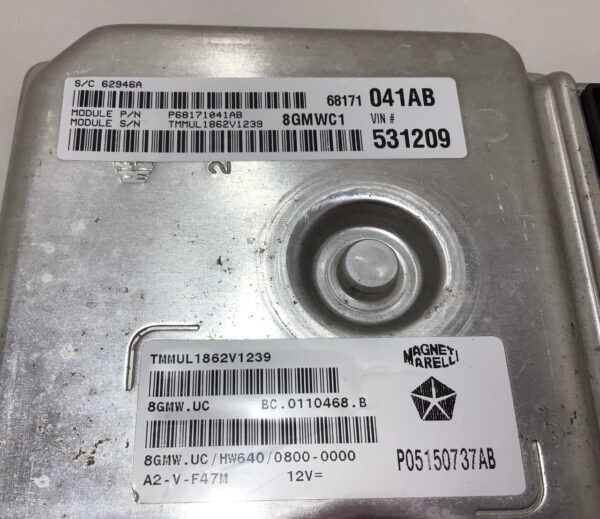 2013 Fiat 500 Abarth OEM Engine Control Module / ECU / 05150737AB / F5016 - Image 2