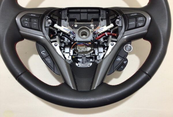 2013-2015 Honda CRZ Black Leather Steering Wheel / Red Stitching / OEM / CZ011 - Image 2