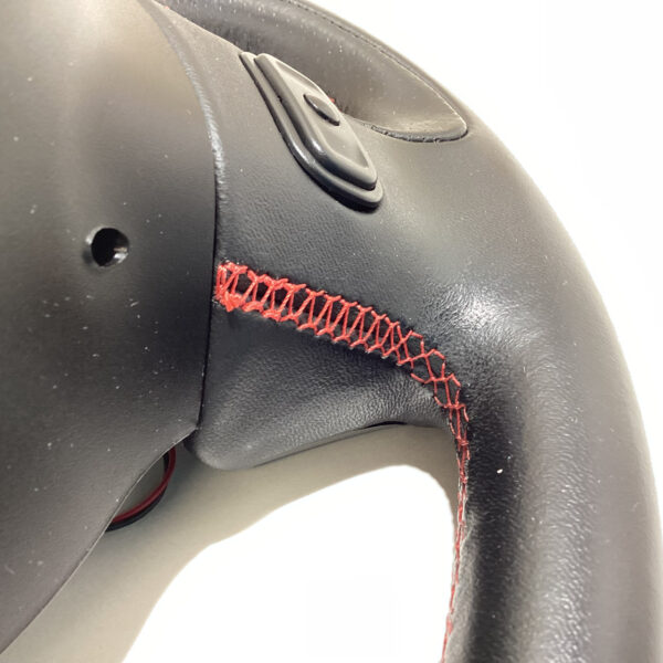 2013-2017 Fiat 500 Abarth Black Leather Steering Wheel / Manual / F5015 - Image 3