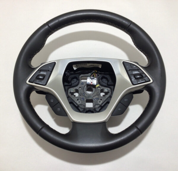 2014 Chevrolet C7 Corvette Stingray Black Leather Steering Wheel / Manual / C7004