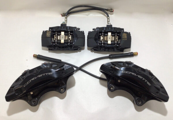 2014-2019 Chevrolet C7 Corvette Z51 Brembo Brake Calipers / Black / Set of 4 / C7004