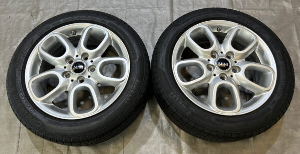 2014-2023 Mini Cooper S 16" Loop Spoke Wheels Rims w/ Tires / Pair / R3011